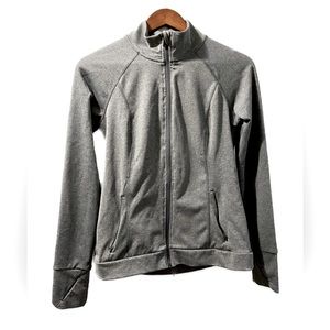 All in Motion Mock Neck Zip-up Jacket w/ Thumbholes- Sz S